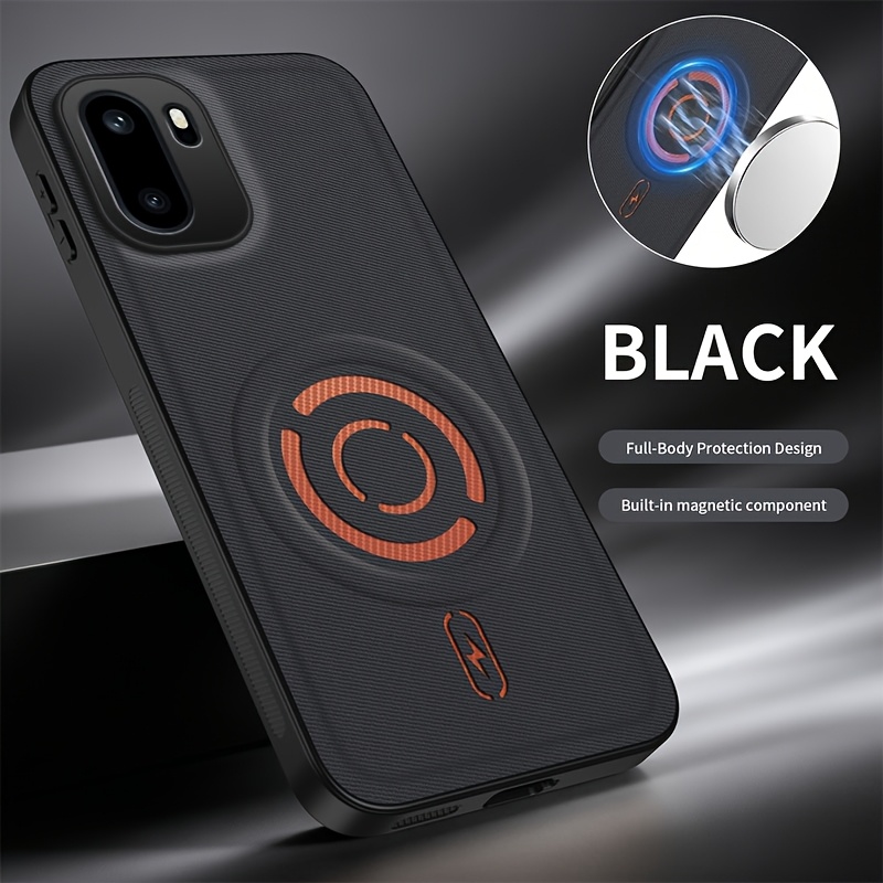 TEMU Phone Case: Cloth Pattern Magnetic Suction Suitable For Oneplus 13 Phone Case