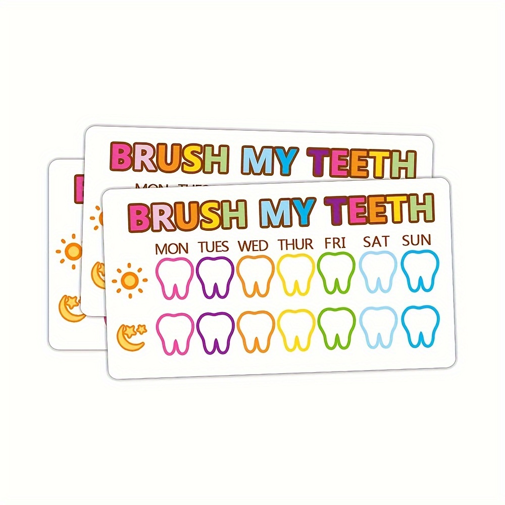 

50pcs Cards – Toothbrush Habit For , 2x3.5 Inch, Motivational Tool With Clear Patterns, Paper Material