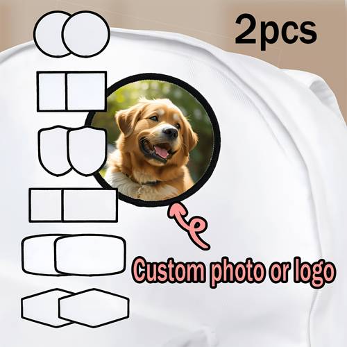 custom photo or logo patches create your own design with iron on sew loop or personalized iron patches add photos text clothing backpacks hats simple and beautiful graphic printed