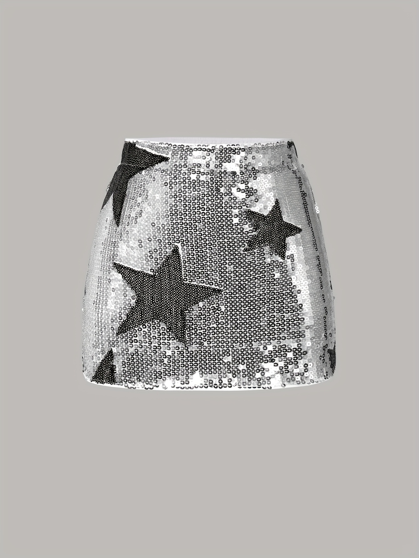 European and American Girls' Fashion Street Style Sequined Cold-Shoulder Skirt, Modern