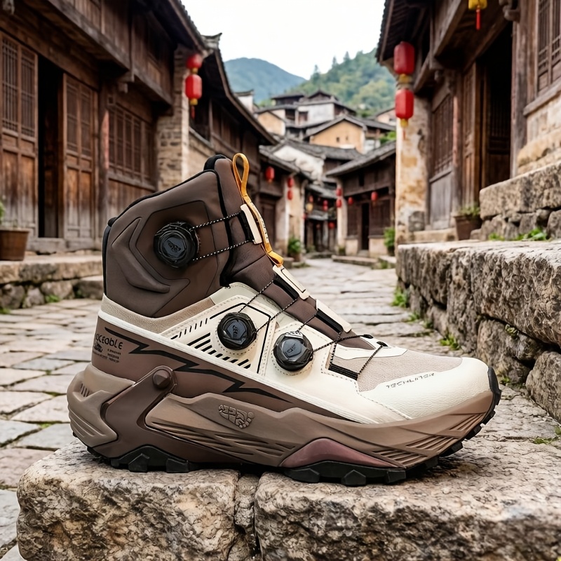 [Sneakers] Men'S Outdoor Shoes Boots Anti-Slip Shock Absorption Mid-High Cut Casual Shoes Comfortable Trail Running Shoes Fashion Sports Running Shoes Men Shoes