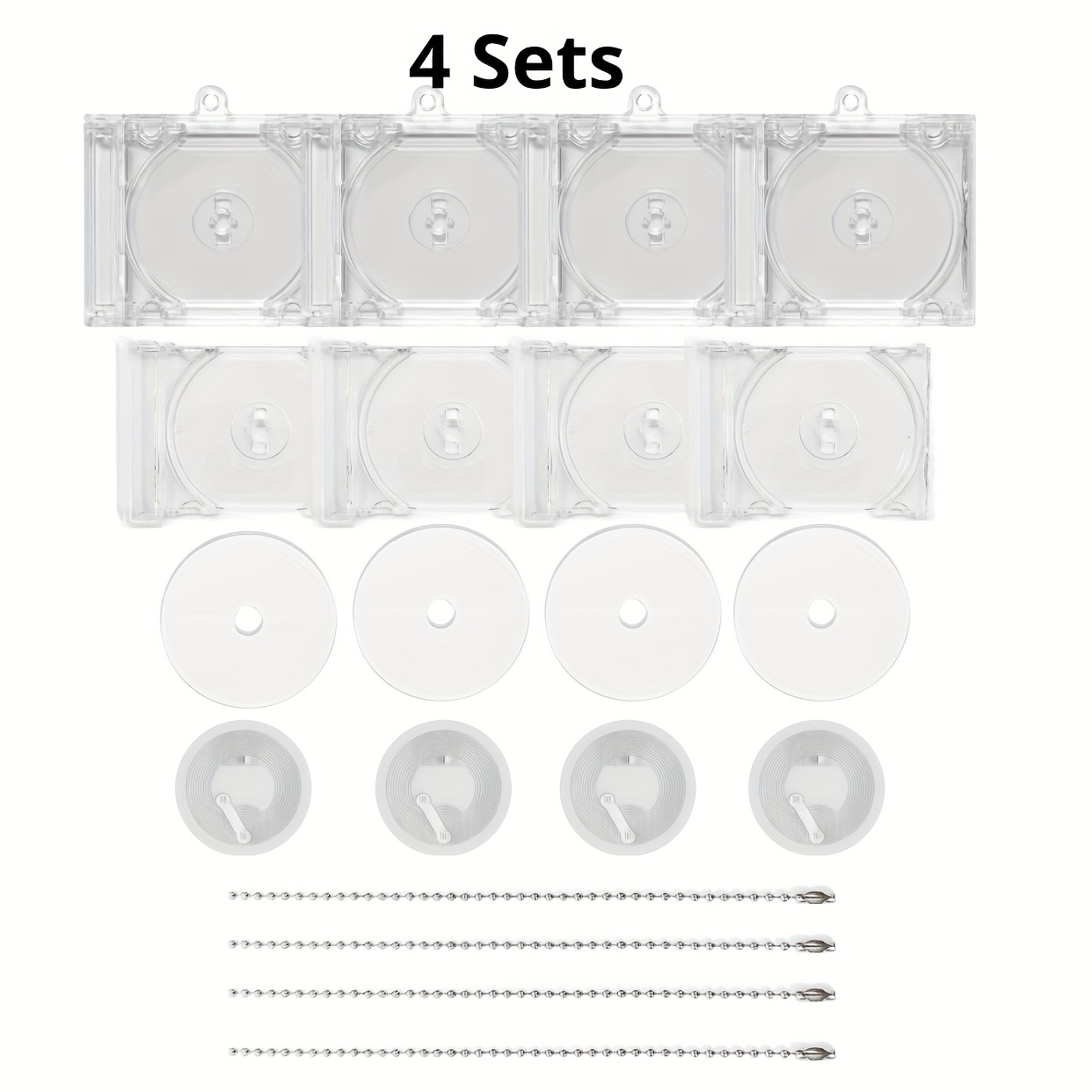 4 pack nfc mini cd keychain transparent acrylic portable cd - Temu
