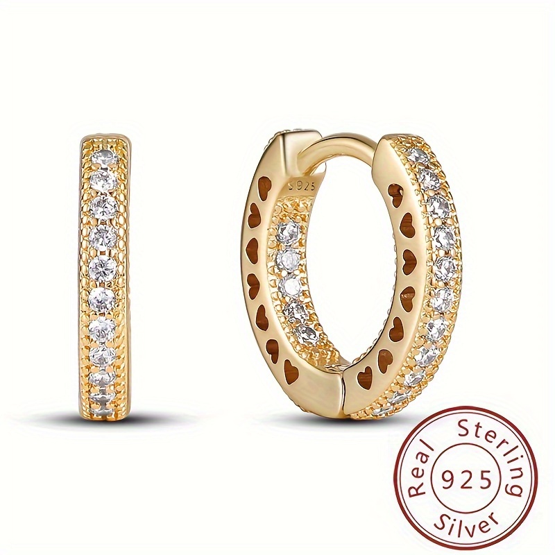 

Elegant 925 Sterling Silvery Hoop Earrings With Sparkling Zircon - Perfect For Weddings & Parties, September Birthstone, Hypoallergenic Jewelry For Women Earrings Cubic Zirconia Earrings