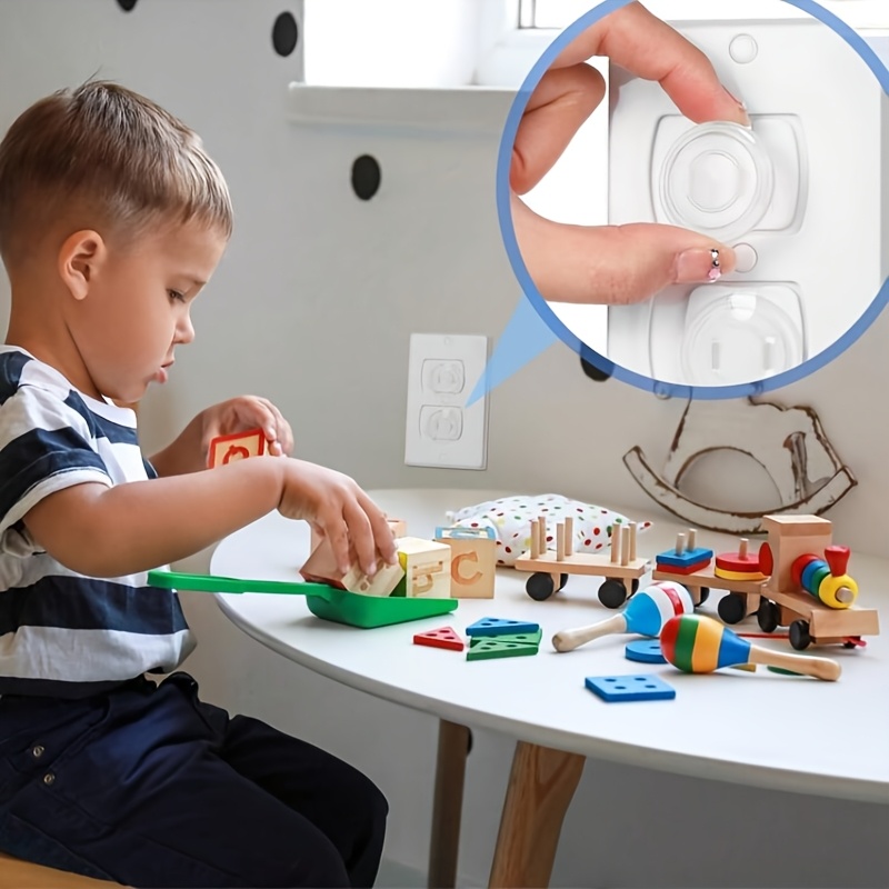 24pcs US Standard Outlet Covers, Transparent Anti-Electric Shock Design, Easy to Install, Safe and Reliable Plastic Outlet Covers, Suitable for 24 Power Outlets