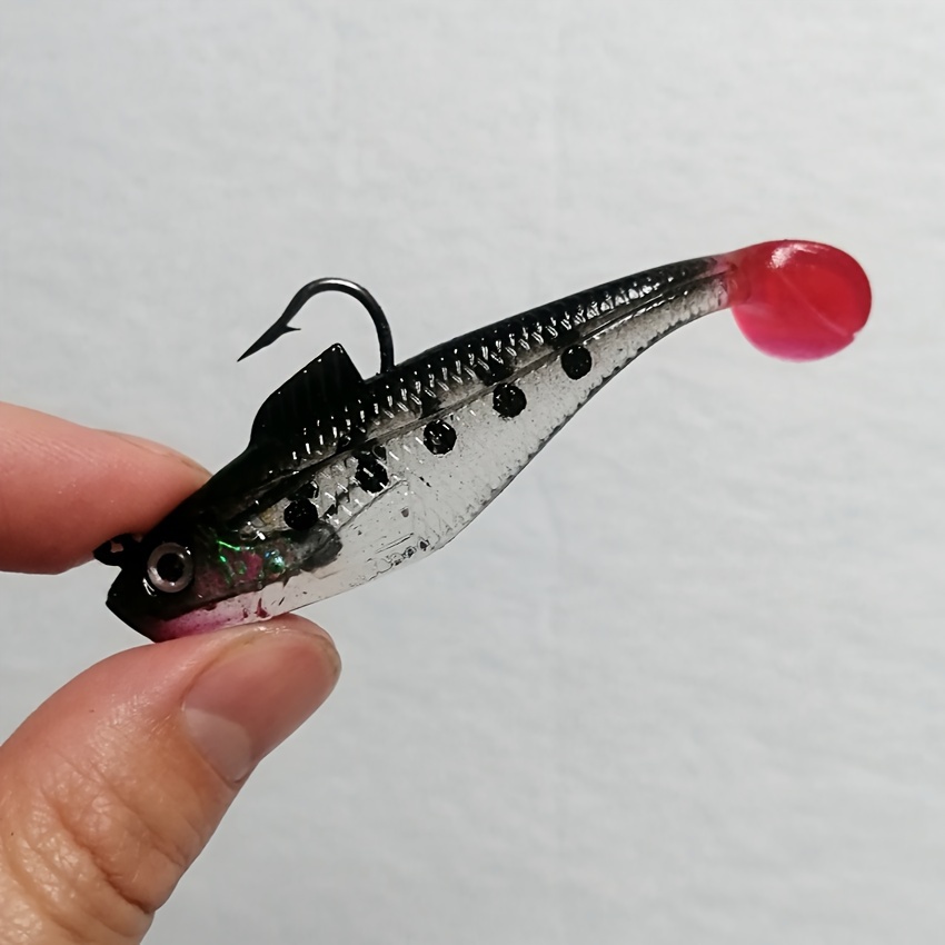 Fishing 10pcs/Lot Pre-Rigged Paddle And Curly Tail Swimbaits For Bass  Fishing Shad Or Tadpole Lure Soft Fishing Lures