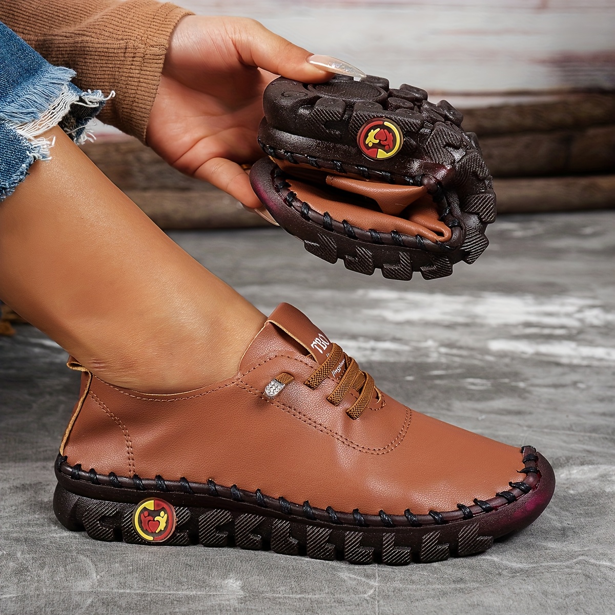 Daeful Chaussures De Sport Pour Femmes Baskets De Fitness Légères Pour Course En Plein Air Orange 7