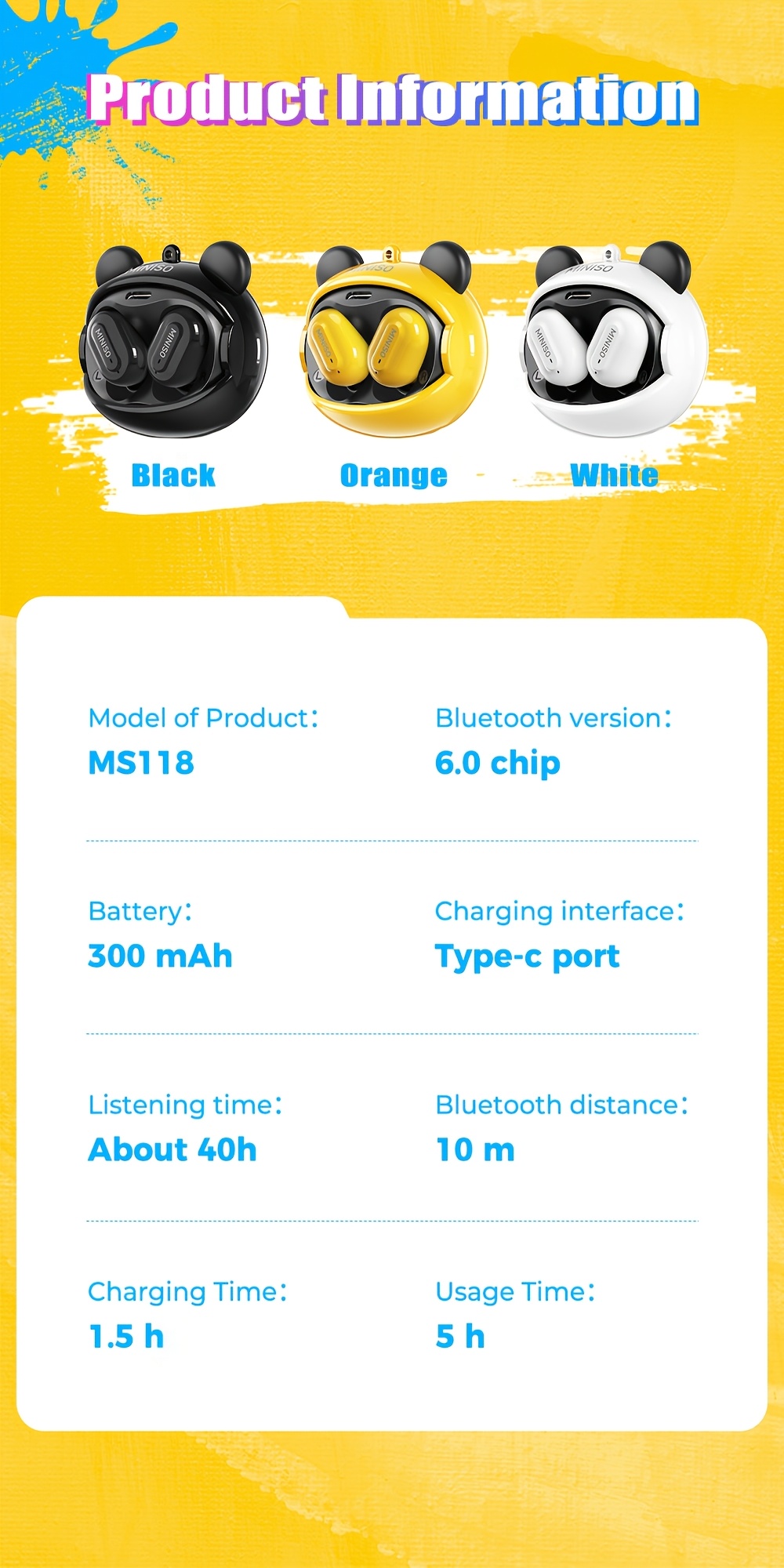 Écouteurs Intelligents de Traduction | Écouteurs Sans Fil Bluetooth 6.0 | Traduction en Temps Réel par IA pour 134 Langues, Logiciel Gratuit à Vie | 40 Heures d'Autonomie, Double Mode pour Jeux et Musique | Charge Rapide Type-C, Design Portable avec Lanière, Masque Élégant à Changement de Visage