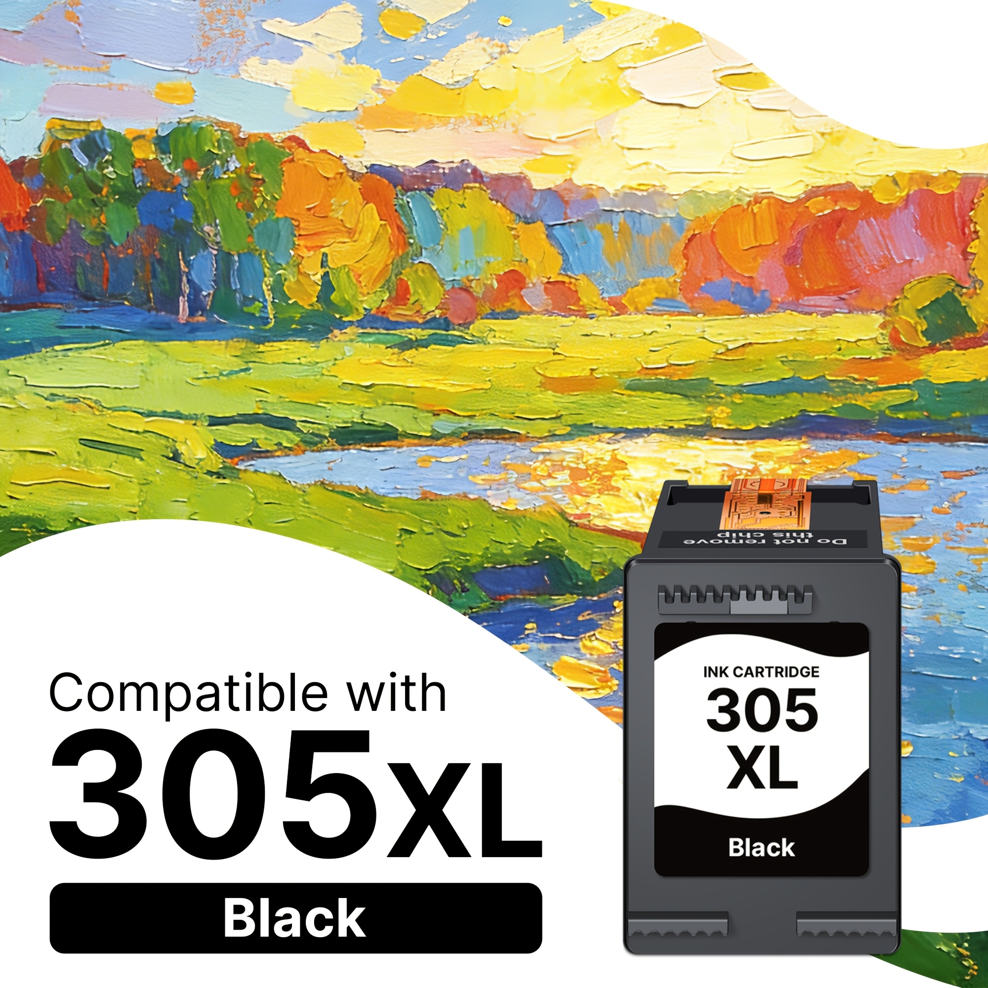 305 Xl Ink Cartridges Compatible With For 305 305xl Cartridges For 2700 2720 2710 Plus 4110 4100 4120 4130 6000 6010 6020 6030 (1 Black)