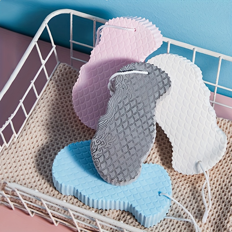 3pcs Bath Sponge Set: Scrubber, Bath Ball & Hook