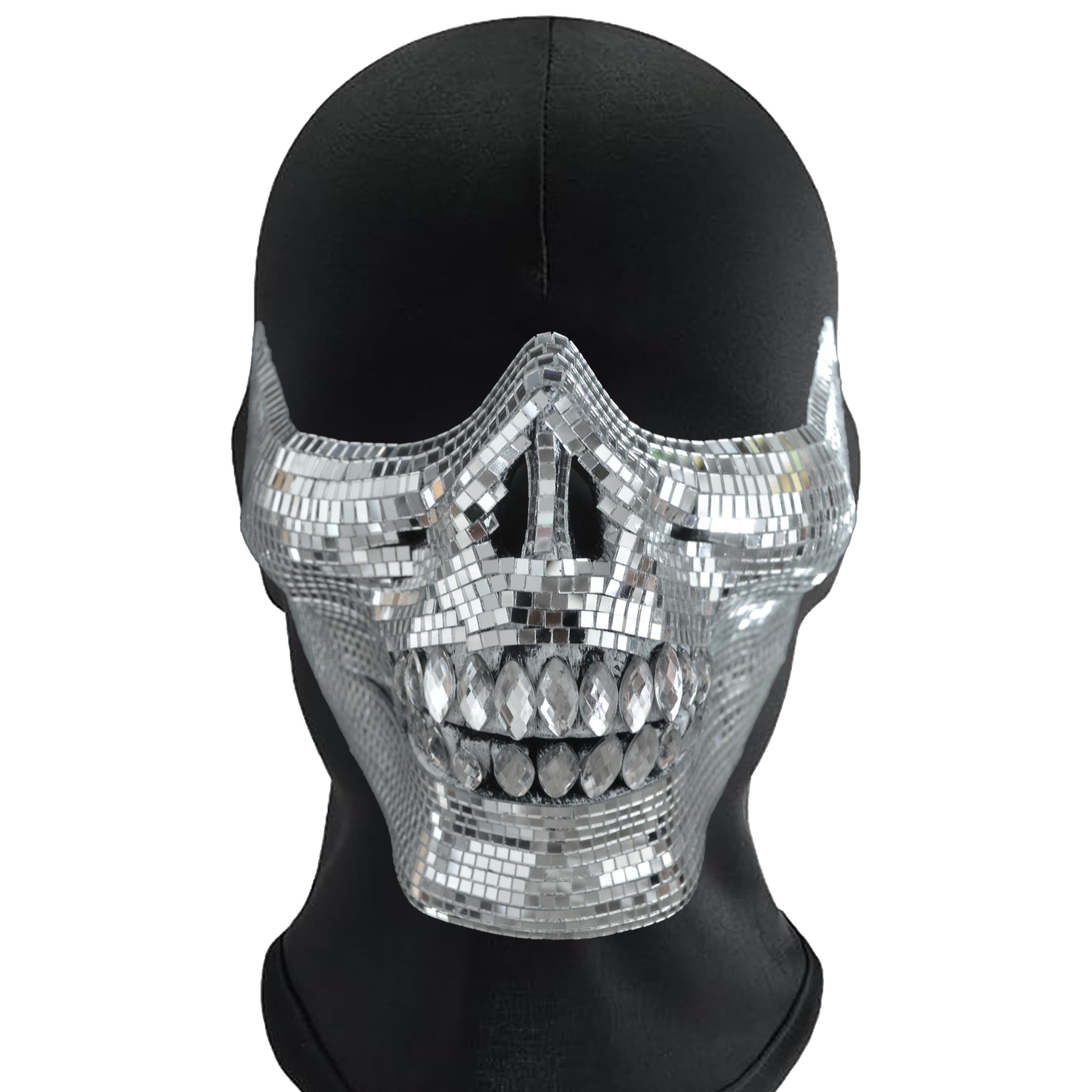 

Funky Half-face Disco Mask For Adults - Halloween & Masquerade Parties, Plastic