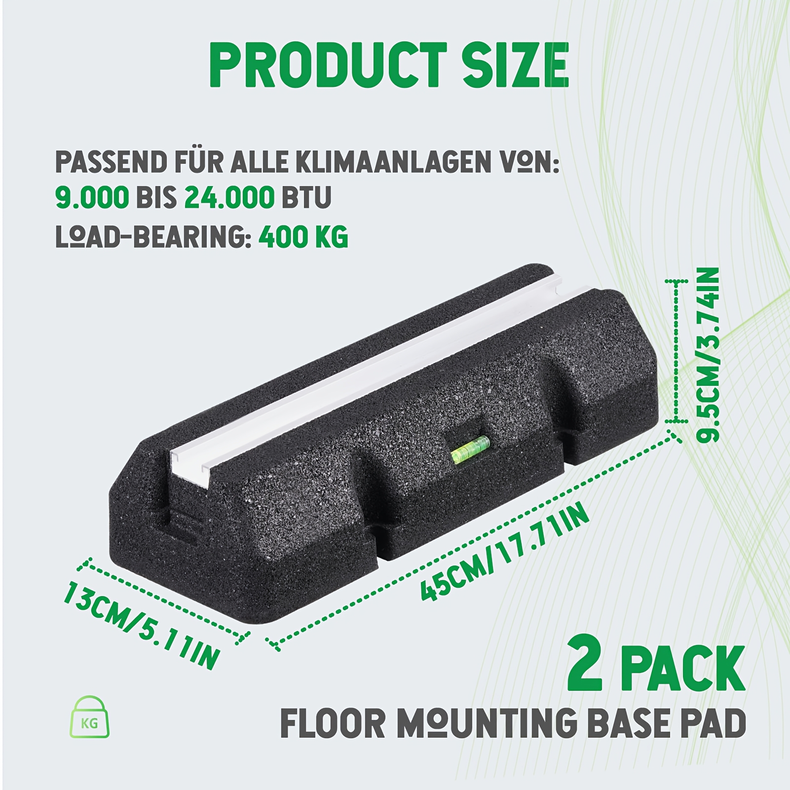Image of 2pcs Metal And Air Conditioner And Anti-vibration Base, Shock-absorbing Support Block, Floor Stand Isolation For Hvac Systems