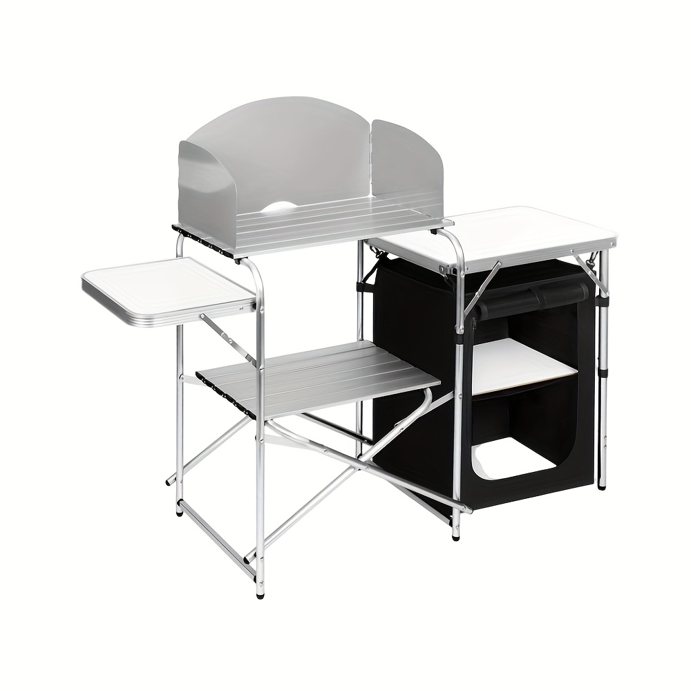 1pc Of Courtyard Dining Foldable Picnic, Foldable Camping Kitchen, With A Carry Bag, Portable , Foldable Outdoor Camping Furniture, Suitable For Picnics, , And Outdoor Activities