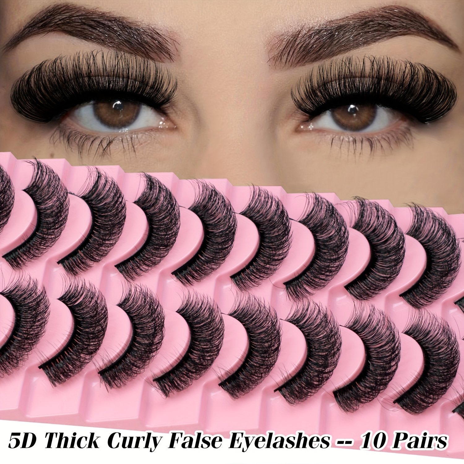 10 Pairs Cat Eye Lashes 3d Natural False Eyelashes D Fluffy Soft Cartoon Lashes Delicate Natural Lash Extension Makeup Full Strip