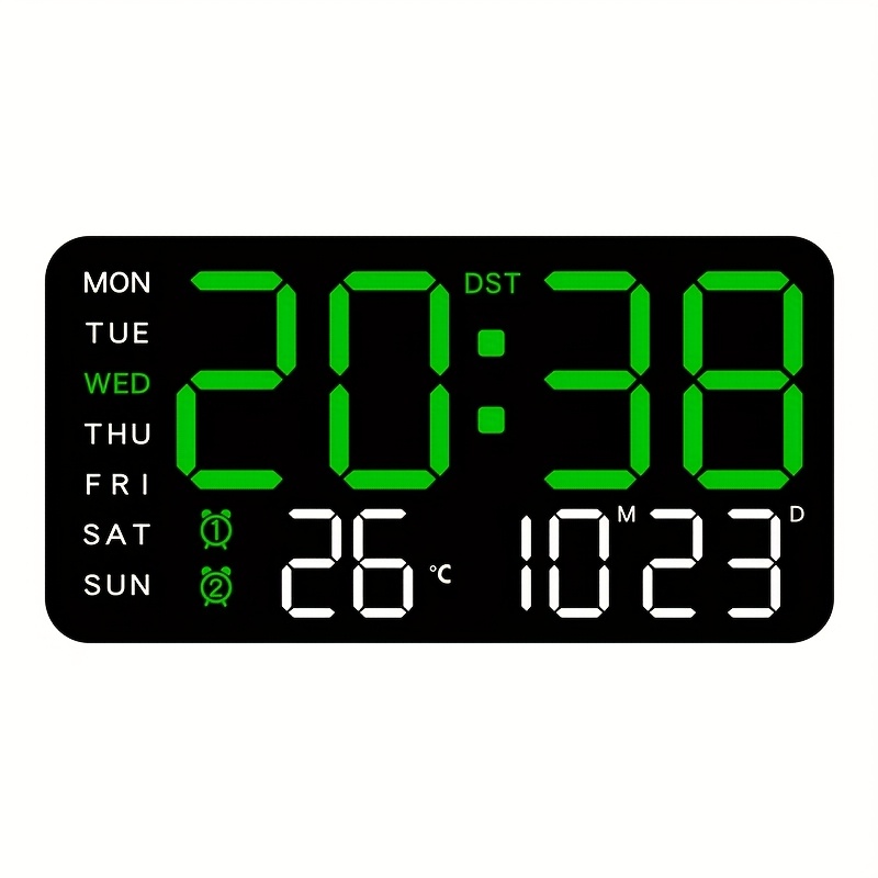 TEMU Borderless Electronic Clock, Multifunctional Hanging And Dual-use Clock, Simple Digital Clock Display, Living Room Hanging Clock