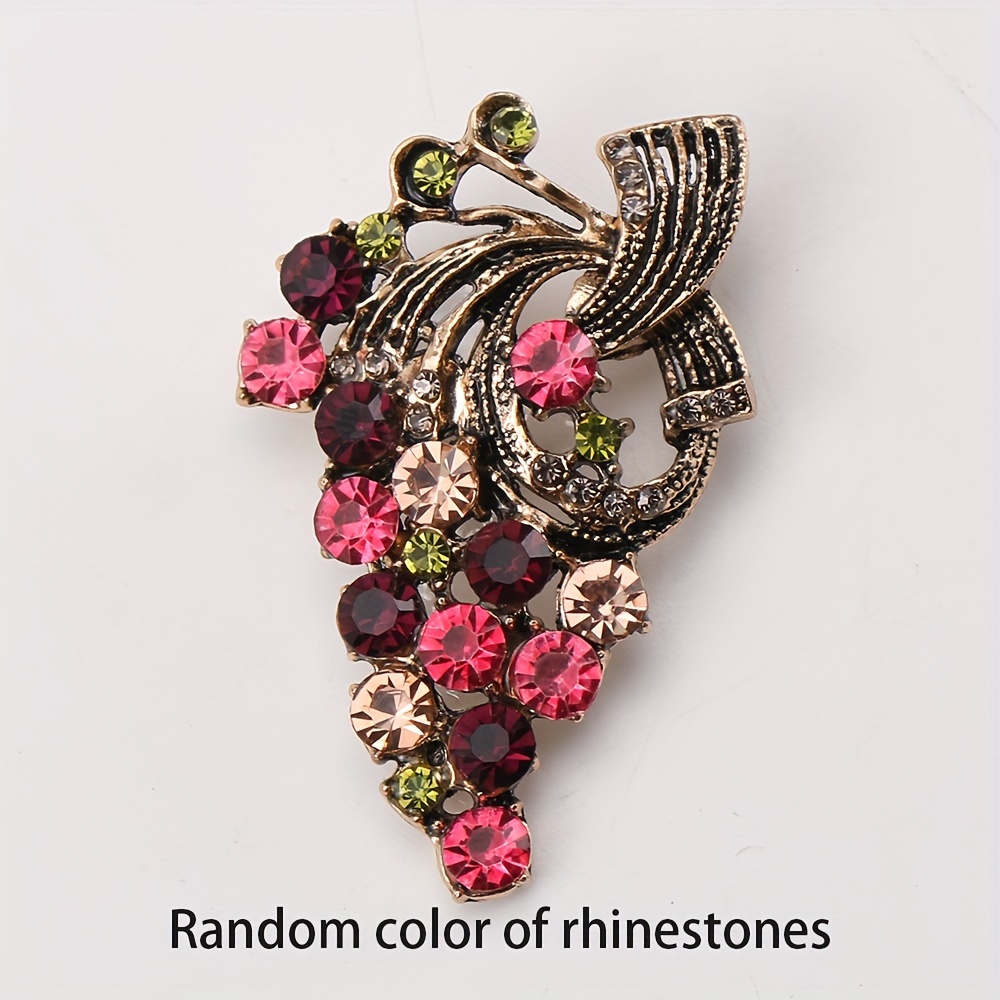E-shop 1 Stück Vintage Blumen Brosche Anstecknadel mit Strass- und Emaille-Akzenten, elegantes Pfauendesign, Kunststoff-Rosen-Gänseblümchen-Schmuck für