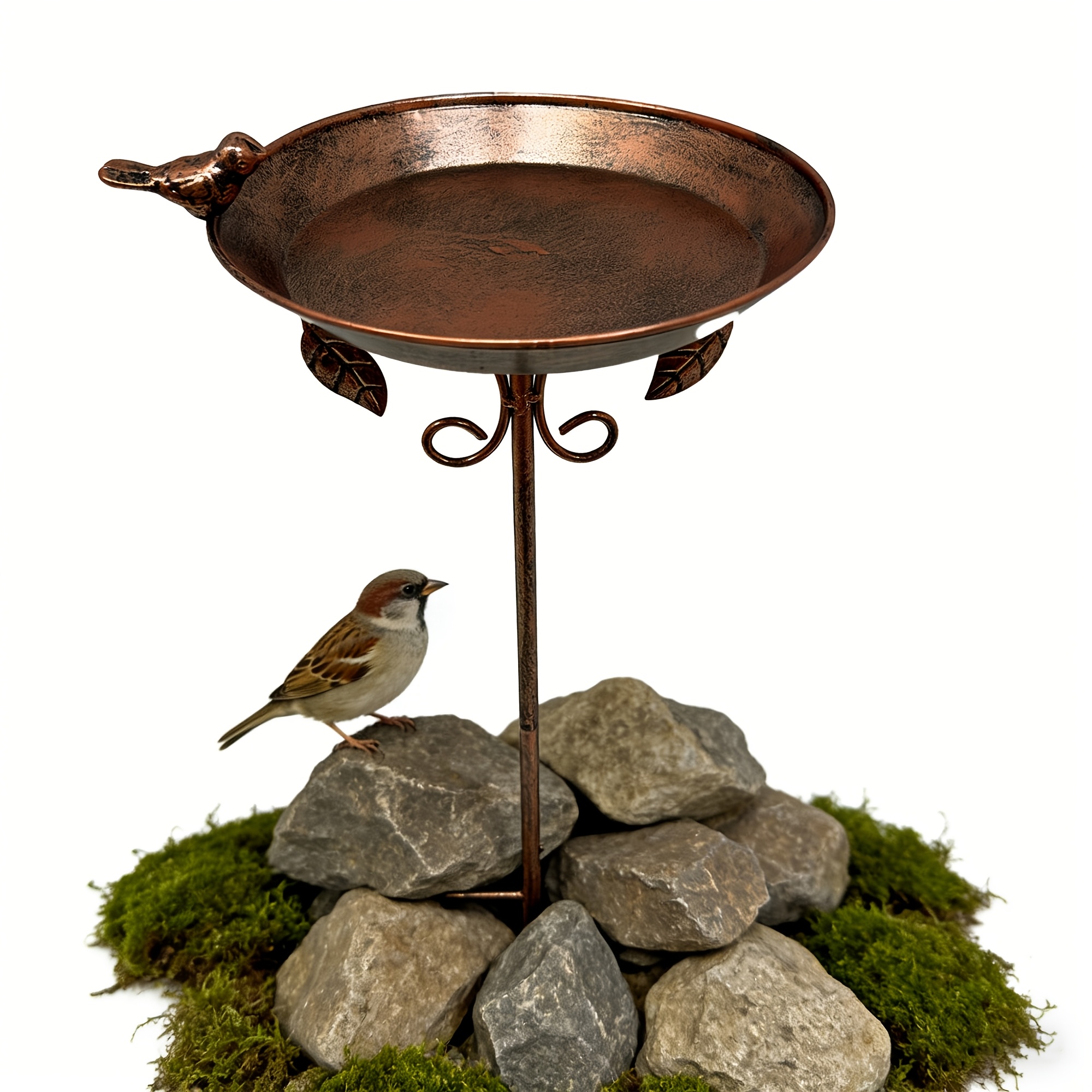 1pc Detachable Decorative Bird Feeder With An Drinking Bowl, Easy To Clean. Suitable For Garden , Courtyards, Lawns, Holiday Decorations, Christmas Decorations, And For Bird Lovers.