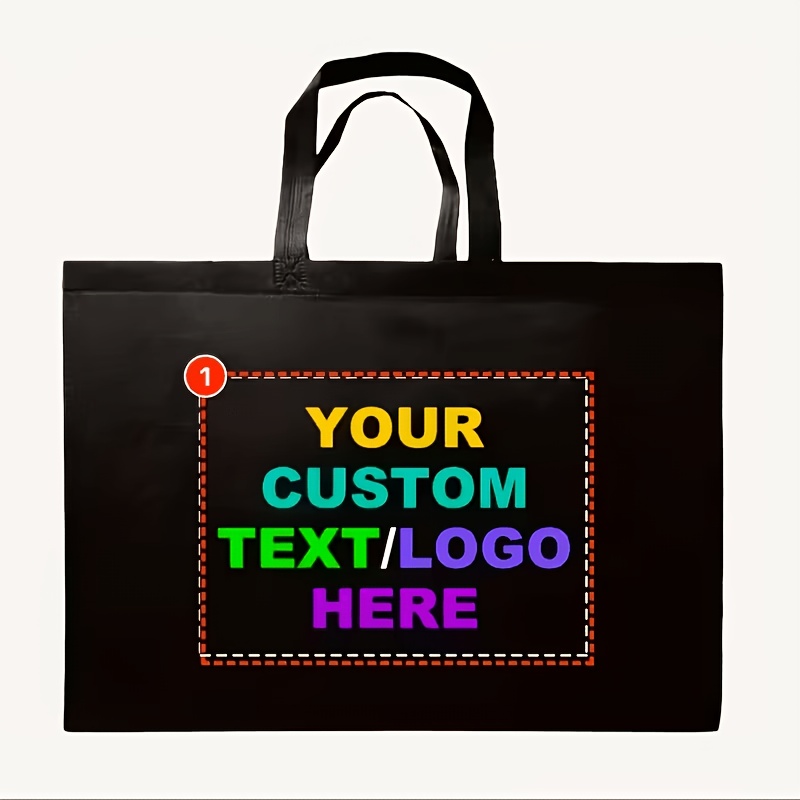 80pcs Customizable Large-Capacity Non-Woven Tote Bags