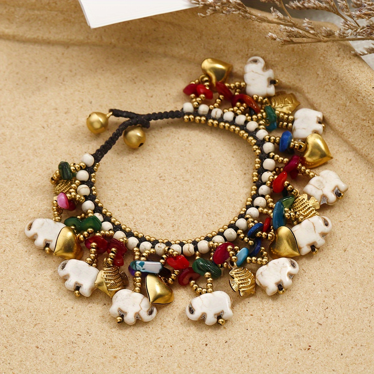 

Bohemian Elephant And Fish Charm Bracelet For Women - Suitable For , Vacations, And Celebrations