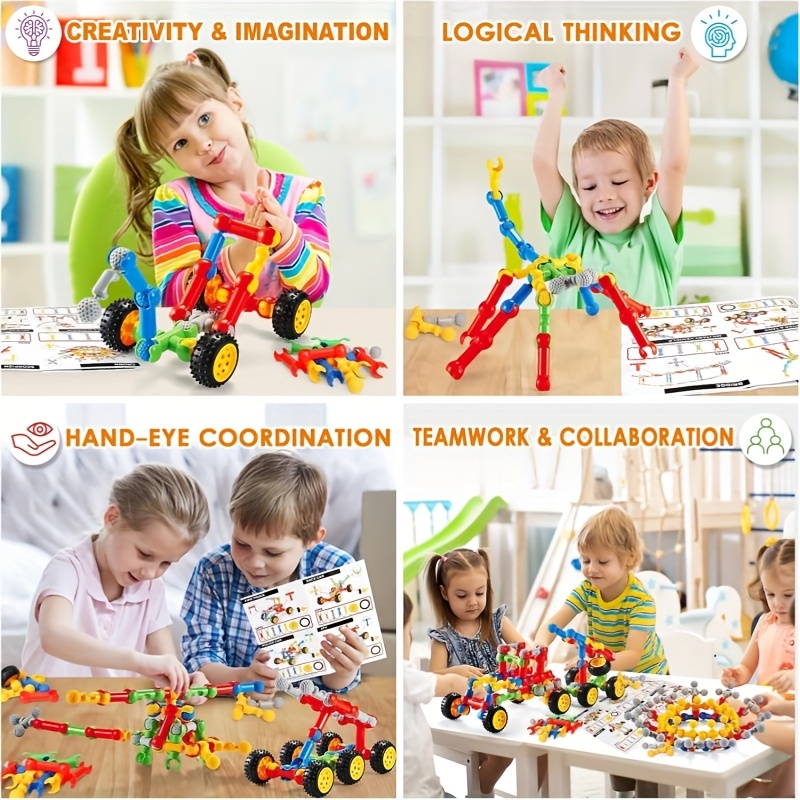 132pcs Kids STEM Building Toys, Educational Gift