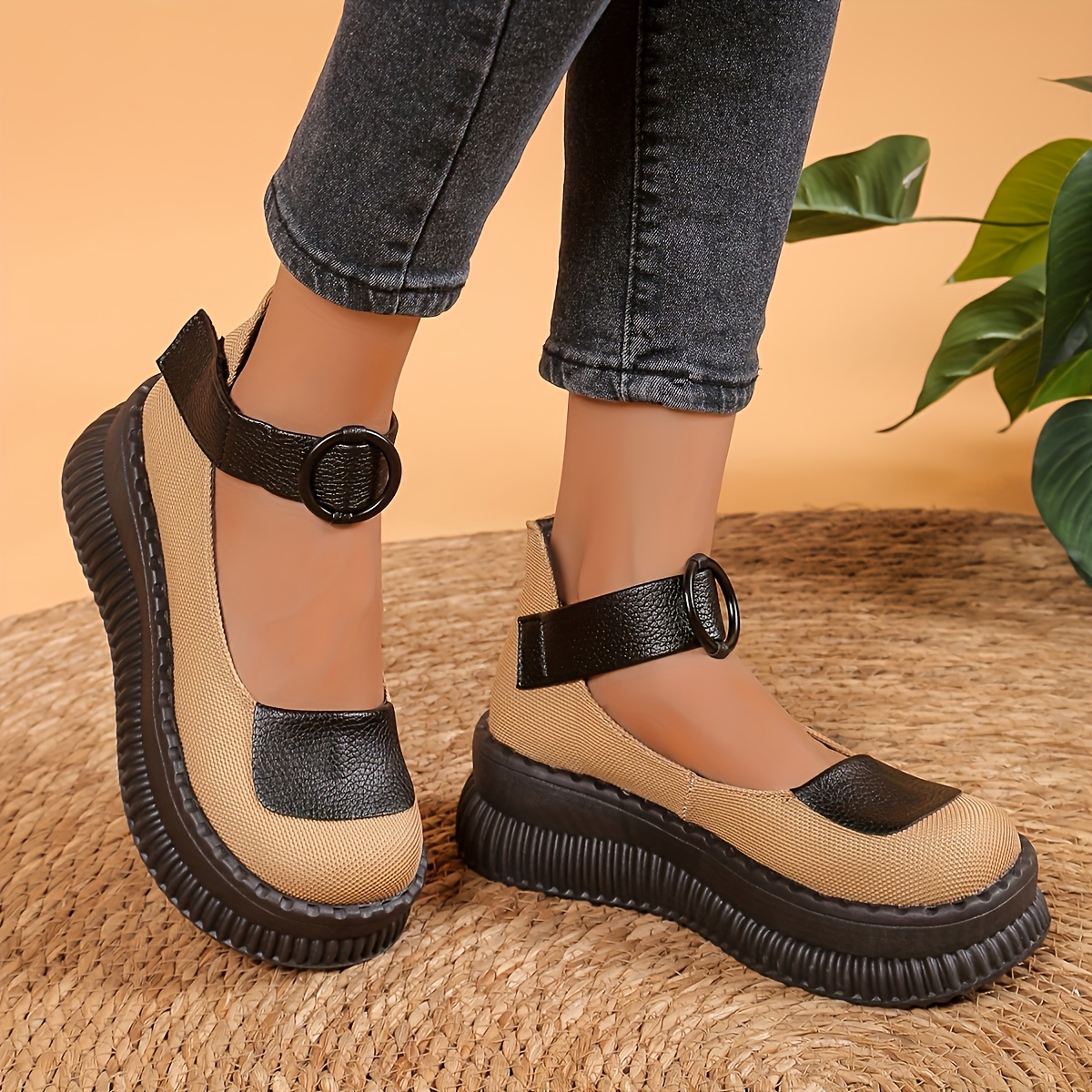 CAICJ98 Low Heel Dress Shoes For Girls Cute Low Chunky Heels Ankle