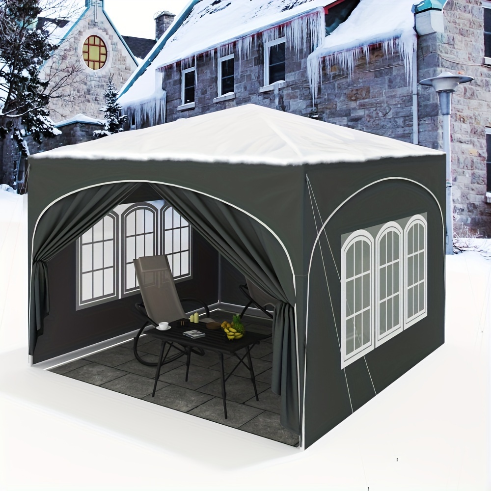 1pc Pergola Pop-Up Étanche, Cadre en Alliage, 3x3m, Installation Facile, Structure Robuste, avec Fermeture à Cordon, pour Gazebo de Jardin, Abri de Plage, Tente Pagode de Camping