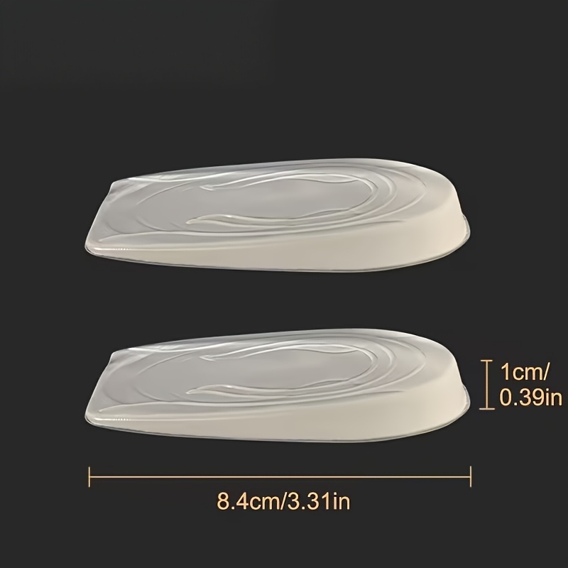 Image of A Pair Of Transparent Silicone Anti-slip Shock-absorbing Soft And Elastic Insoles, In Multiple , Designed To And Suitable For Types Of Shoes For Heel