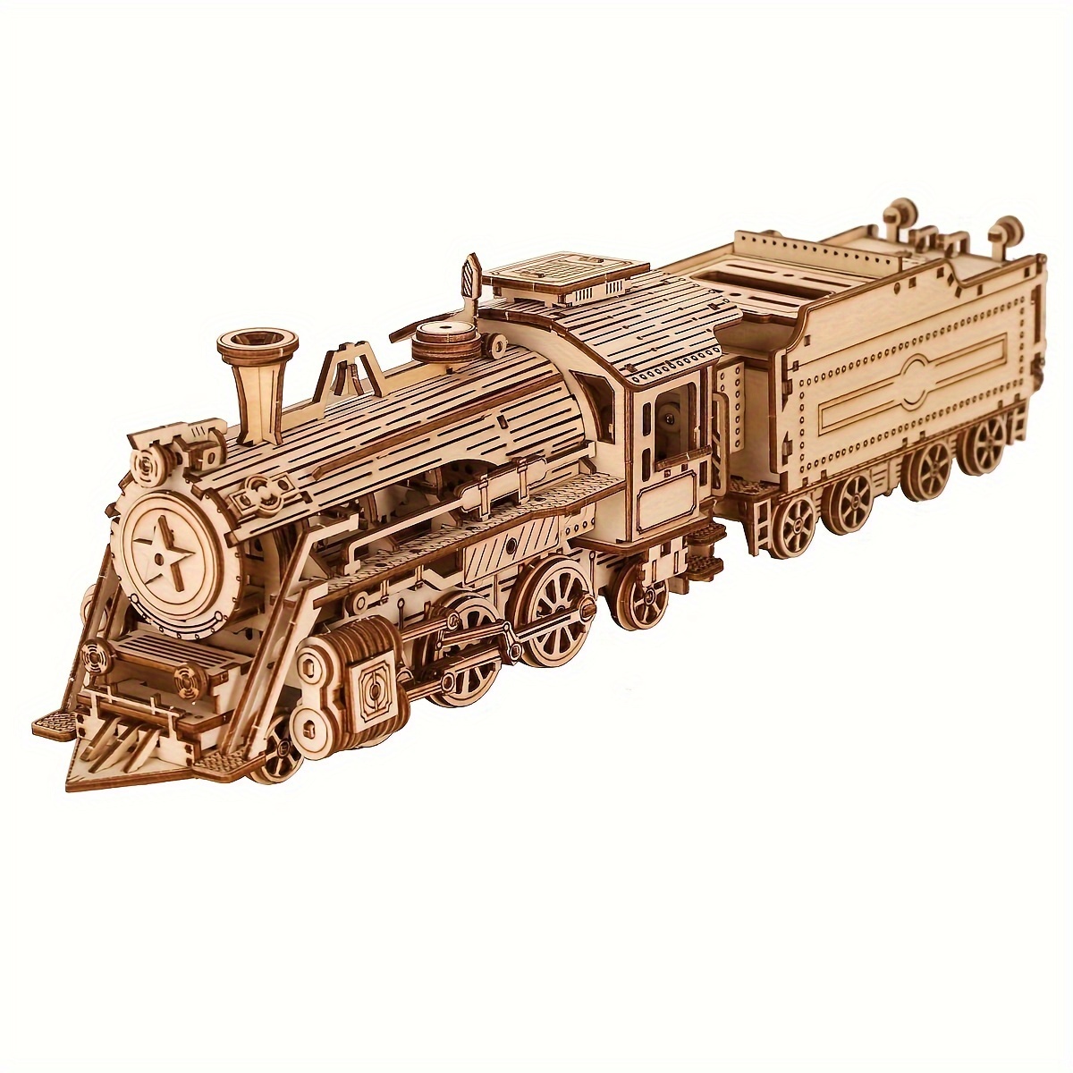 TEMU 3d Wooden Puzzle, 1:80 Scale Mechanical Train Model Kits, Puzzles, Vehicle Building Kits, Unique Gift On Birthday Christmas Day