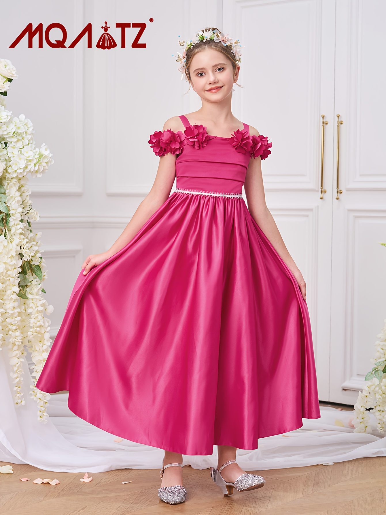 shoulder puff sleeve long flared fit flare party dress - Temu Philippines