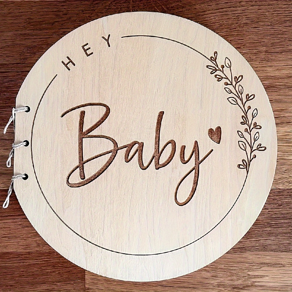 Halloween,chrismas, Wooden Shower Guest Book - 40 Pages, Perfect For Gender Reveal &
