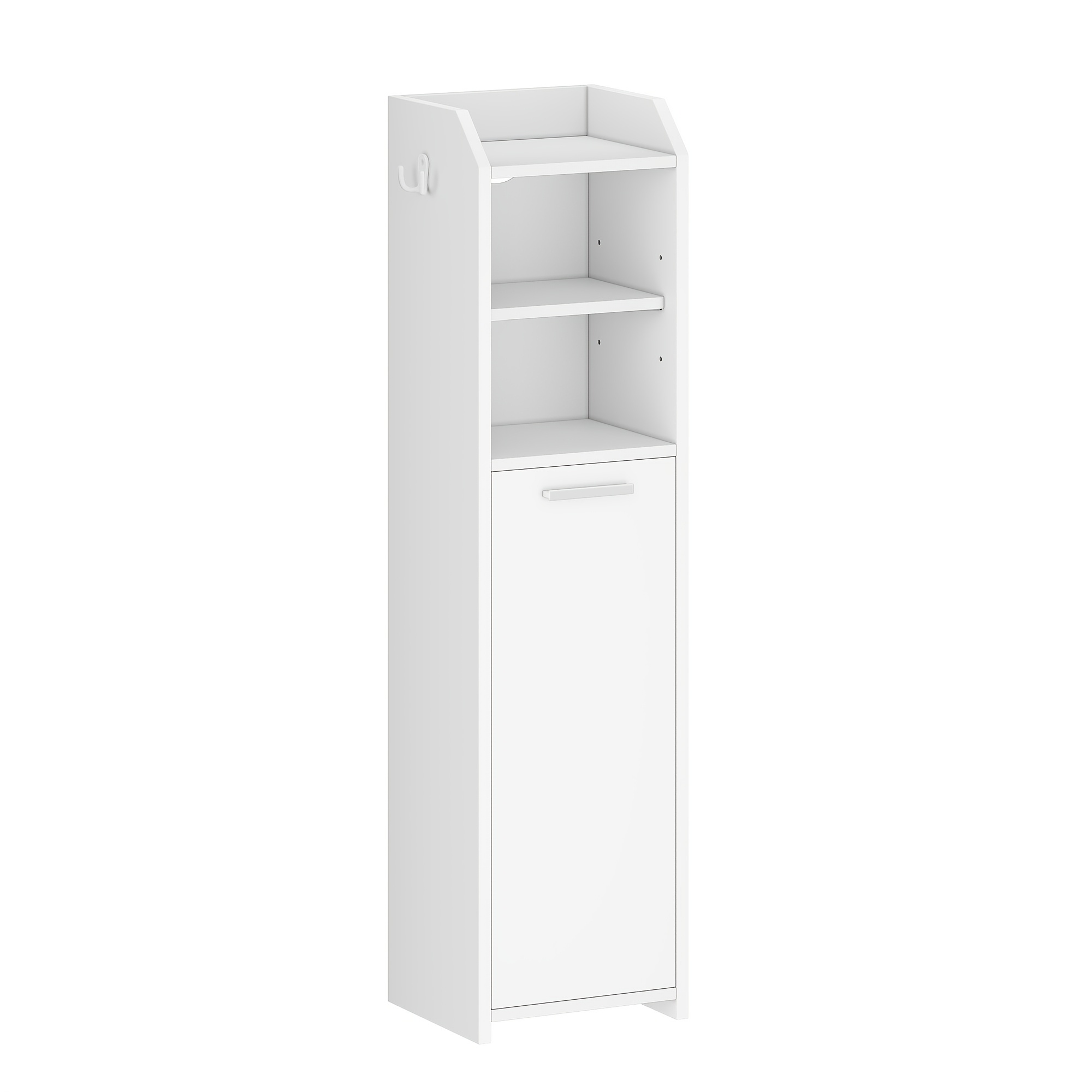 Bathroom Vanity, Narrow Bathroom Vanity, Toilet Cabinet, Narrow Bathroom Shelf, Shelf, Adjustable Shelves, Easy To Assemble, 20 X 20 X 90cm, White.