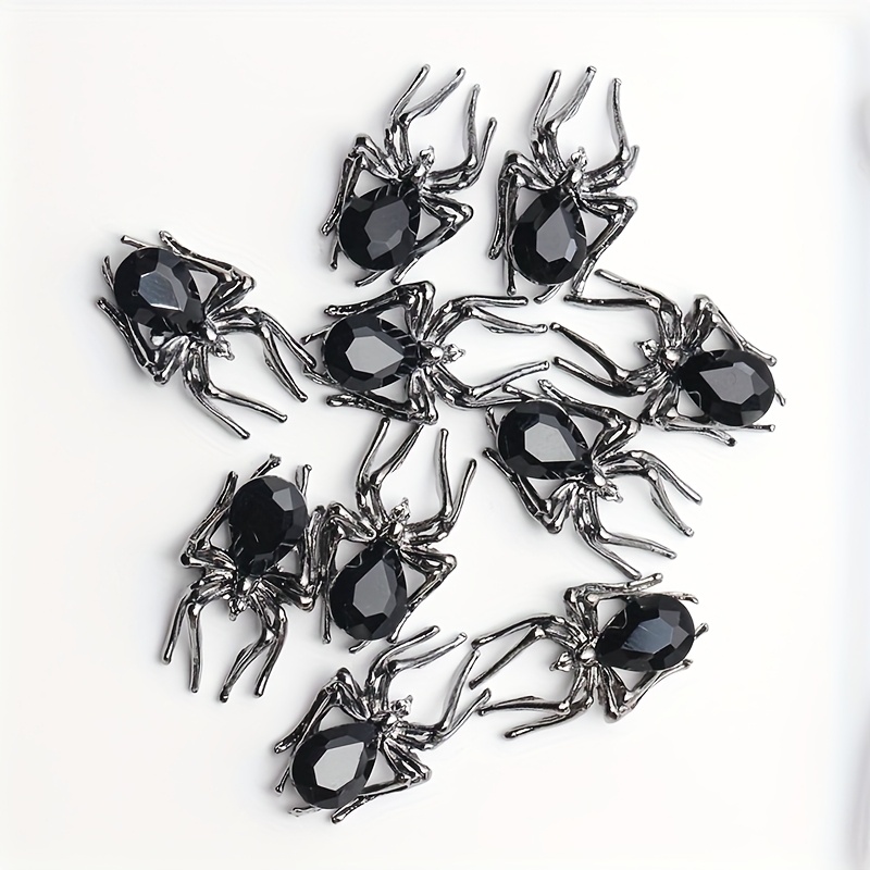 10pcs Alloy Rhinestone Animal Nail Art Accessories 3d Nail Decorations, Odorless, Suitable For Jewelry, Bags, Clothes, Shoes, Phone Cases Diy