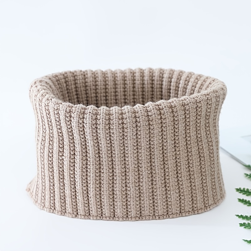 TEMU 1 stuks Verdikte Nekbeschermer voor Mannen en Vrouwen, Herfst/Winter Warme Wollen Ronde Halsband Manchet, Koudebestendige Cervicale