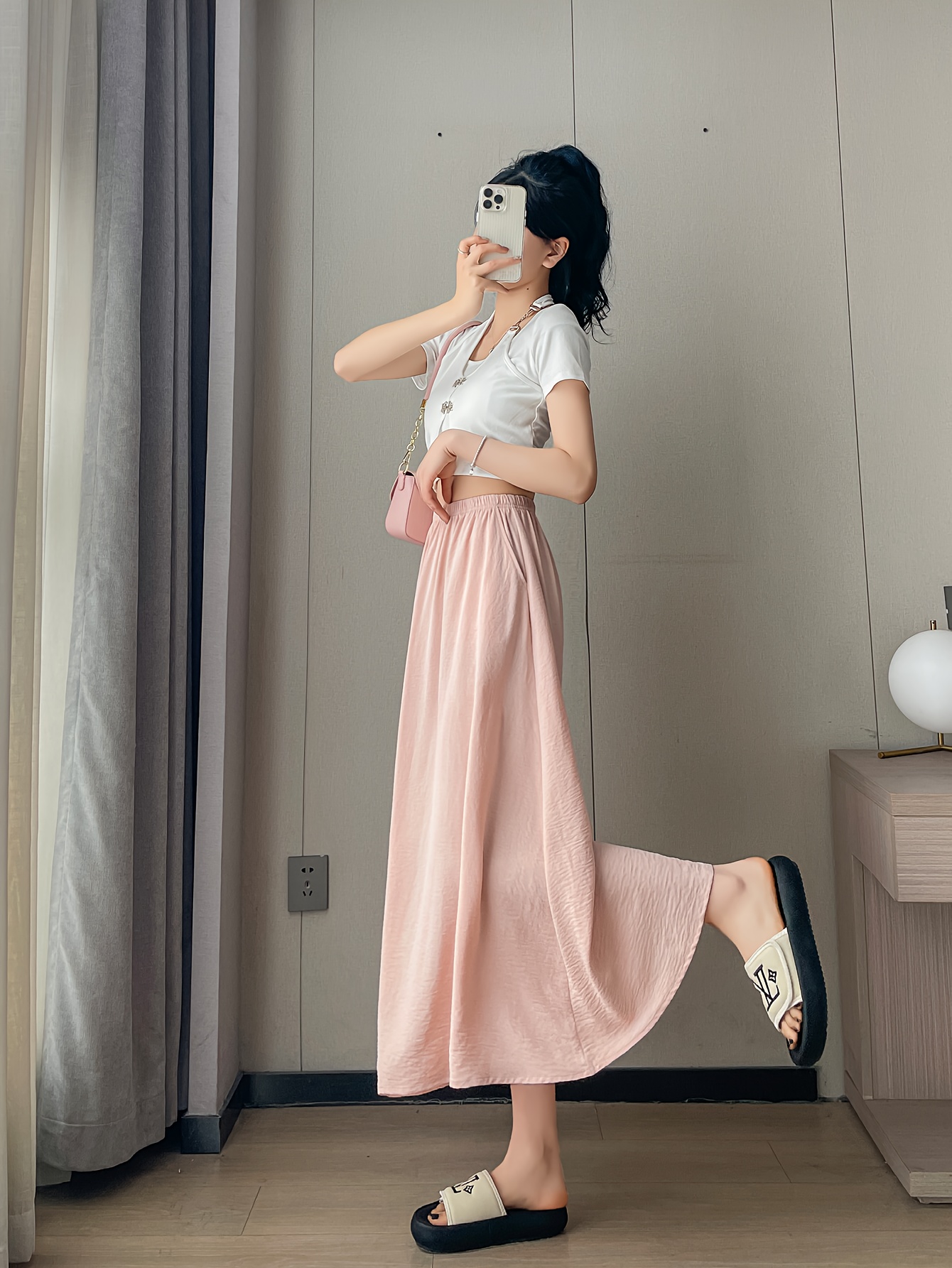 sachin and babi light blue dress Stylish Western V-Neck Lantern Sleeve Denim Dress for Women main image 1