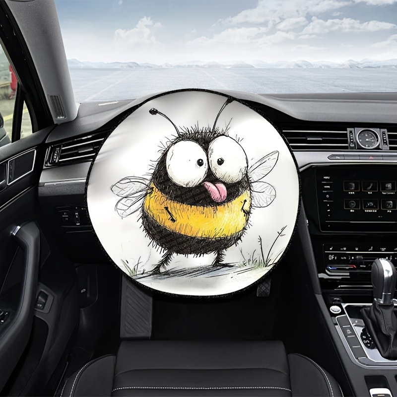 E-shop Lenkrad-Sonnenschutz mit Cartoon-Bienenmuster, mit einem bezaubernden niedlichen Design, bietet Sonnenschutz Wärmeisolierung, ein Muss für die