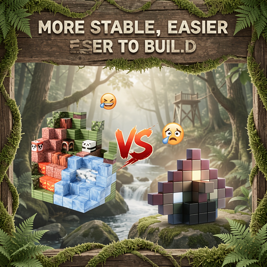Magnetic Building Blocks Jungle Theme Set 2Cm Square