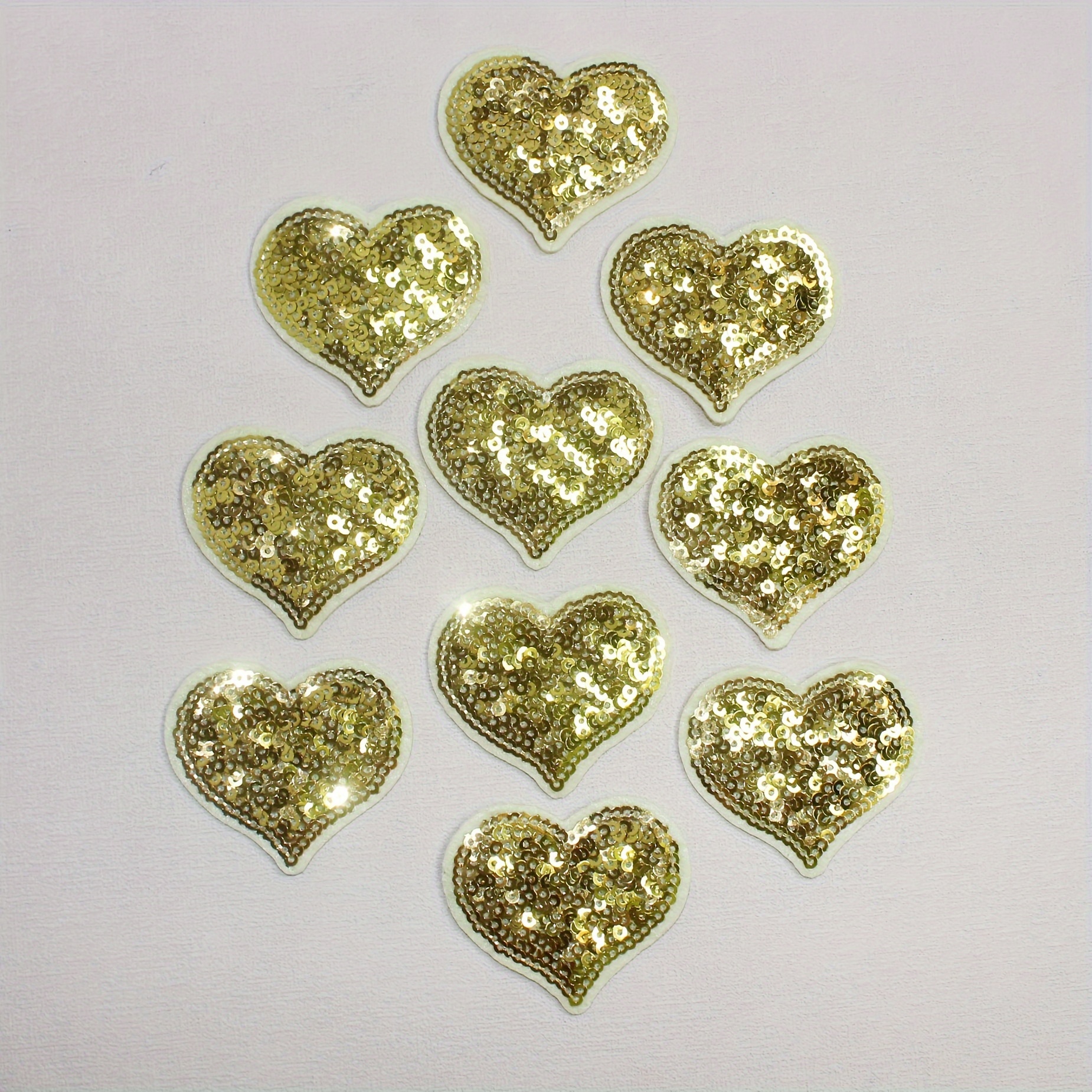 Toppe Ricamate Cuore Con Paillettes - Decorazione Tessuto Per Abiti E Accessori - Foto 11