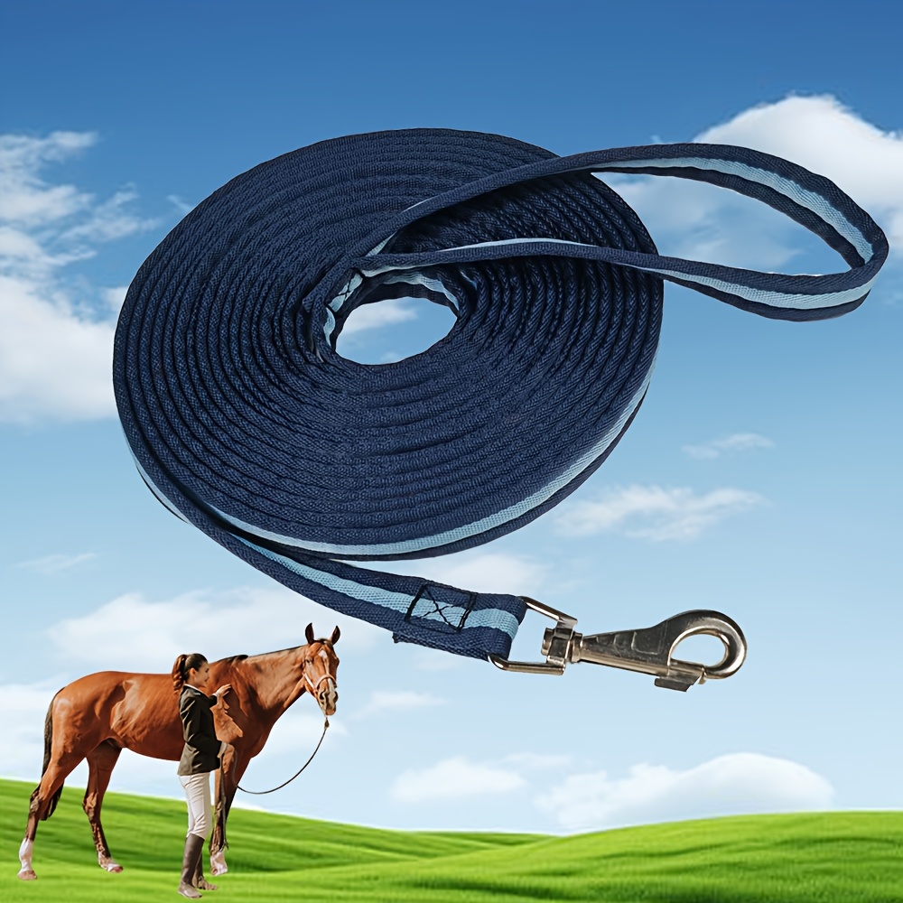 TEMU Training Lunge Line, With Alloy Trigger Hook, Precise Equestrian Training 26 Feet (8 Meters)