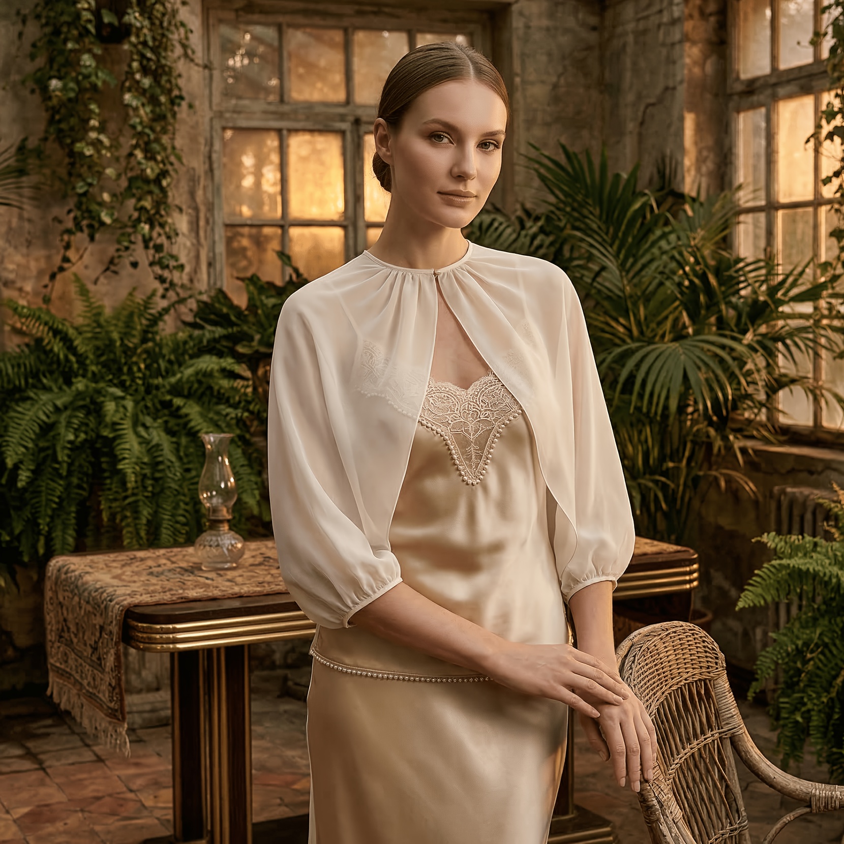 wedding dress sheer long sleeves Classic Mermaid Appliques Dresses ochre Size:5Y Ivory Save Emerald Silk Wrap Dress