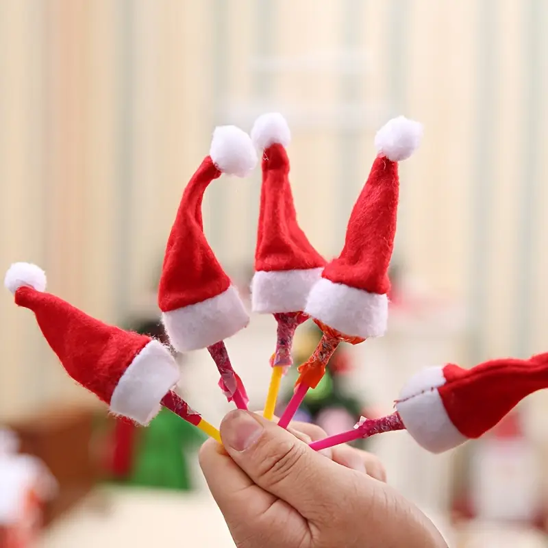 50pcs mini hats 1 57 x2 76 non woven fabric holiday decorations for trees home office details 3