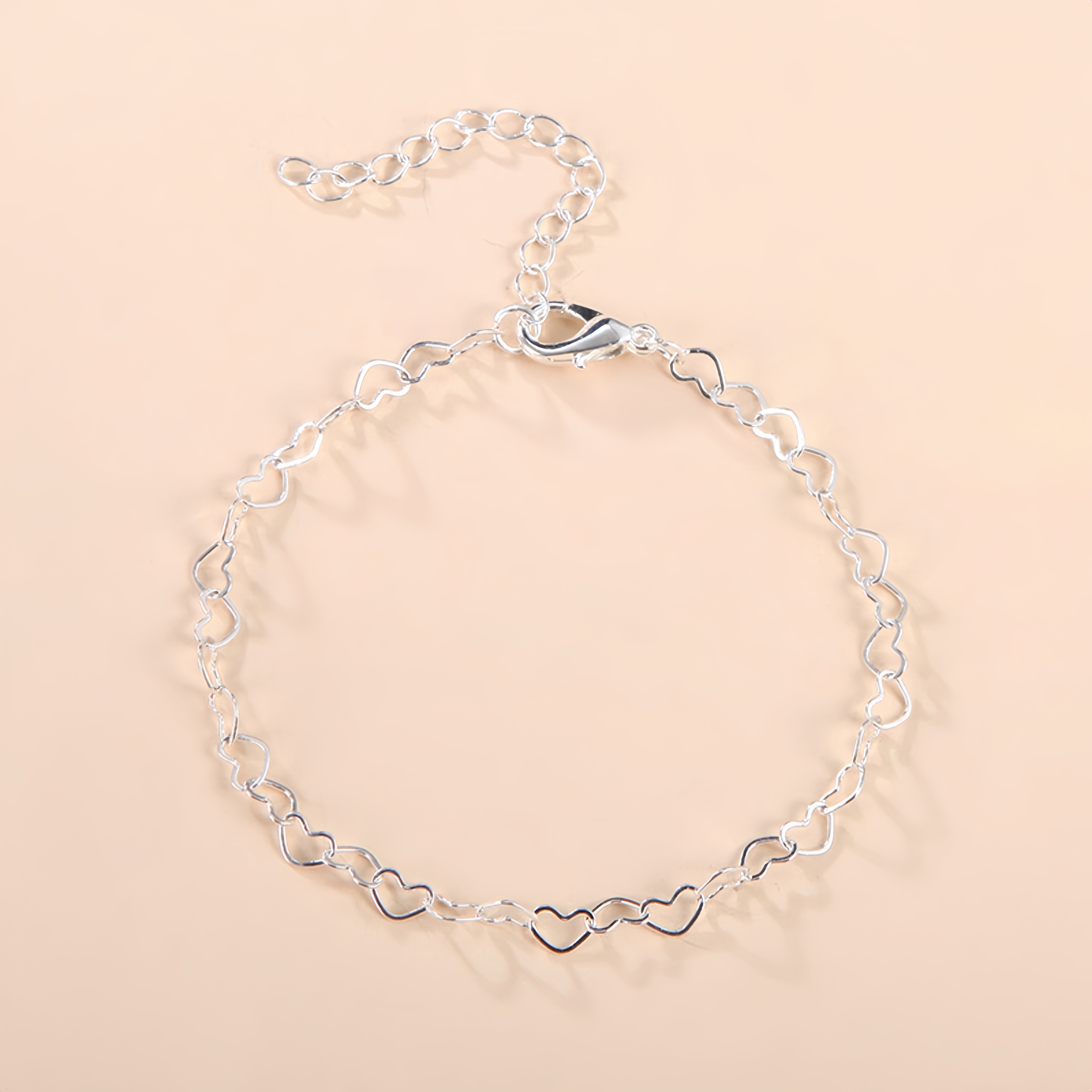 TEMU Una elegante pulsera de acero inoxidable con un diseño de hueco, adecuada para uso diario y para regalar, y para el uso diario. Es un accesorio