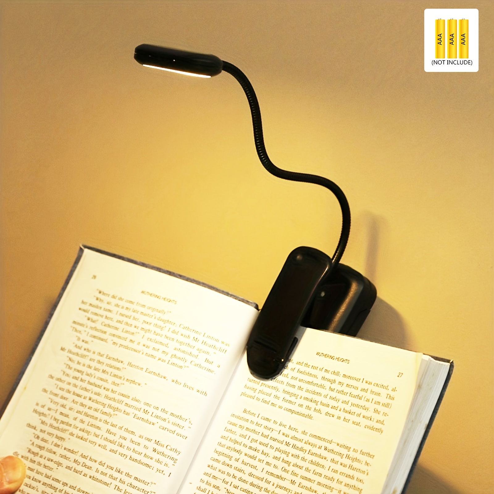 

1pc Warm Lamp Clip Reading Lamp, Arm Adjustable Night Reading Lamp, Student Desktop Desk Lamp