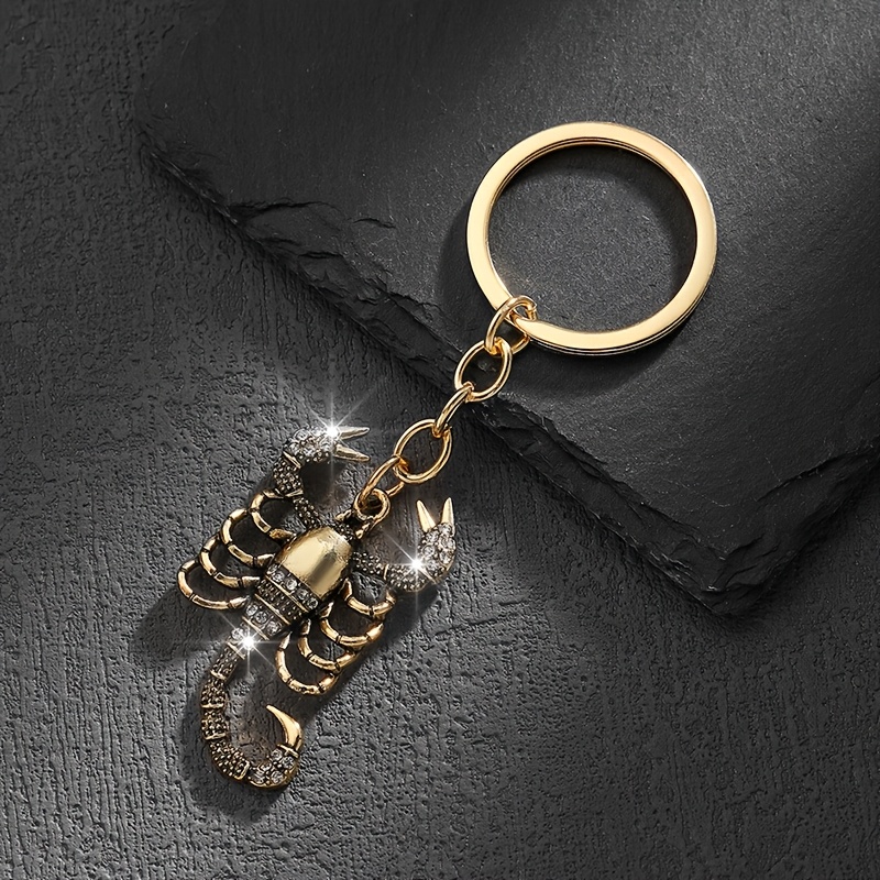 1pc Fashion European/ Rhinestone-inlaid Hollow -shaped Men's Couple's Keychain Bag Pendant Ornament