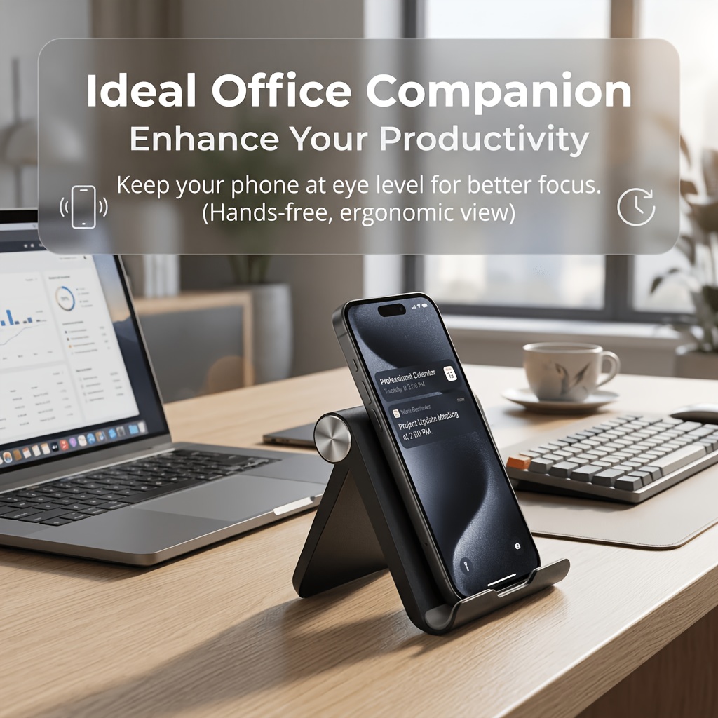 TEMU 1 Support de téléphone pliable et portable, support de tablette multifonctionnel de bureau, stable, durable et facile à ranger. Convient , , les