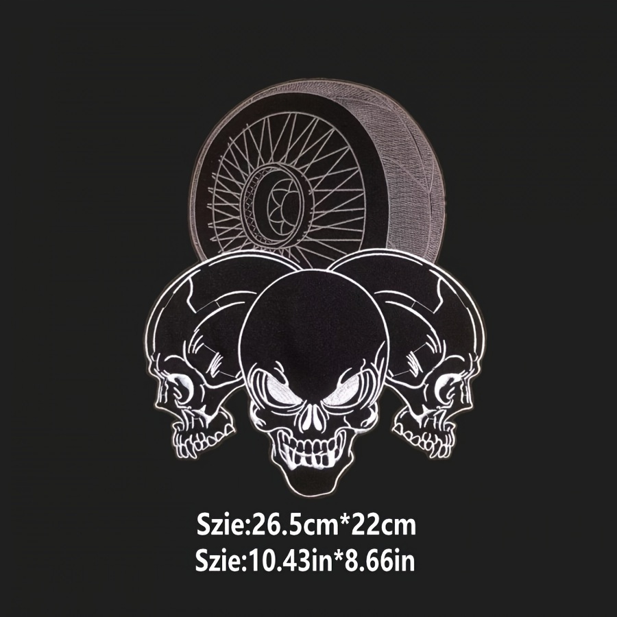 Biker Kreuz Aufnäher – 8x8 Cm, Stickerei, Zum Aufbügeln Oder Annähen