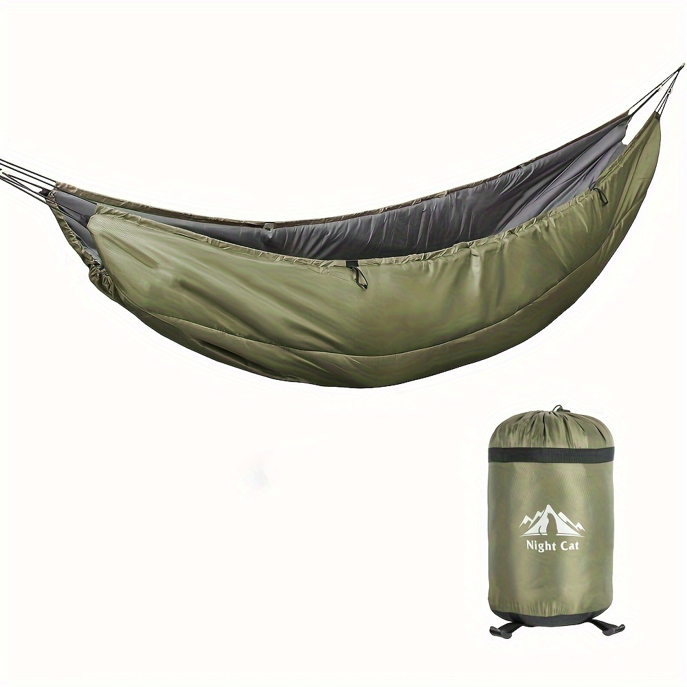 Night Cat Hammock Under Quilts Sleeping Bag Single Person Insulated Under Blanket For Hammock Lightweight Soft Warm