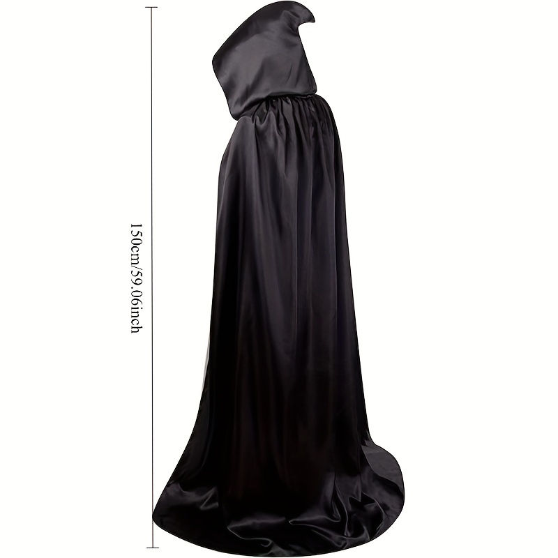 TEMU Halloween Hooded Cloak, 59.06 Inches, No Assembly/electricity Required, For Adult Holiday Parties, Haunted Houses, Carnivals, Halloween Party