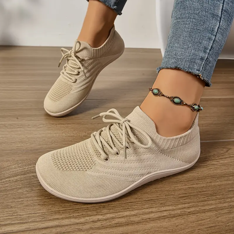 womens ultra light barefoot sneakers wide fit zero drop breathable knit for walking washable movement style details 7