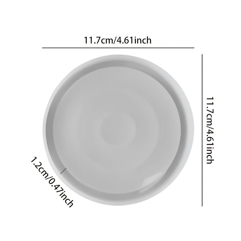 TEMU 1pc Diy Round Coaster & Candle Mold - Gypsum Silicone Mold For Resin, Concrete, Cement & Wax | Circle Cup Mat & Candle Making Mold For Home