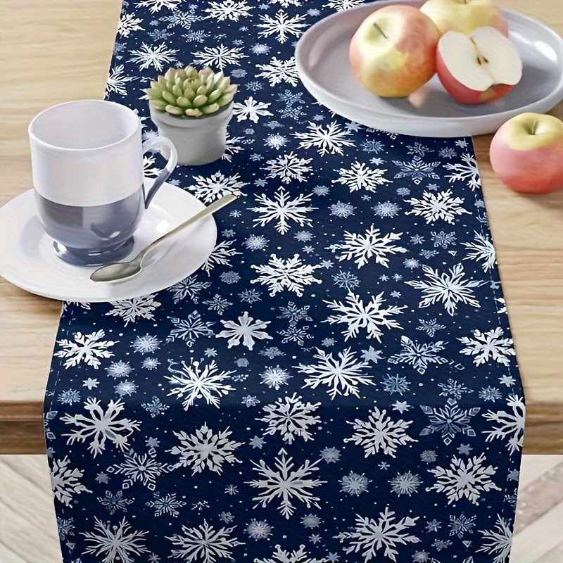 

1pc Christmas - , Rectangular Tablecloth, For & Decor, Kitchen & Dining Table , For Christmas Decoration