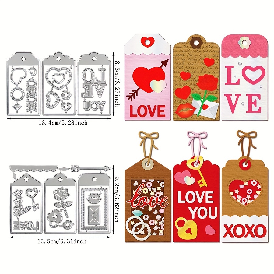 

A Cutting Knife Mold For A Golden Hanging Tag With Flower And Heart Design